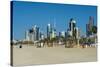 Shuwaikh beach and skyline of Kuwait City, Kuwait, Middle East-Michael Runkel-Stretched Canvas