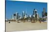 Shuwaikh beach and skyline of Kuwait City, Kuwait, Middle East-Michael Runkel-Stretched Canvas