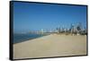 Shuwaikh beach and skyline of Kuwait City, Kuwait, Middle East-Michael Runkel-Framed Stretched Canvas