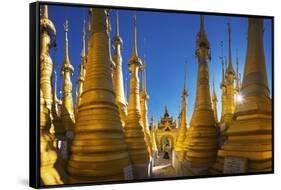 Shwe Inn Thein Paya on Inle Lake-Jon Hicks-Framed Stretched Canvas