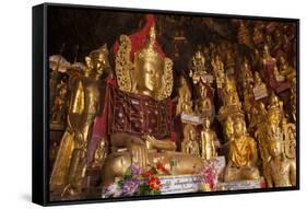 Shwe Umin Pagoda Paya, Buddha Images Inside the Limestone Gold Buddha Caves, Pindaya-Stephen Studd-Framed Stretched Canvas