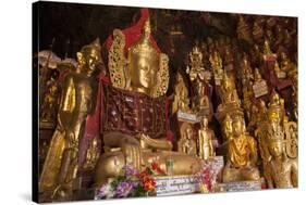 Shwe Umin Pagoda Paya, Buddha Images Inside the Limestone Gold Buddha Caves, Pindaya-Stephen Studd-Stretched Canvas