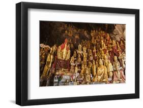 Shwe Umin Pagoda Paya, Buddha Images Inside the Limestone Gold Buddha Caves, Pindaya-Stephen Studd-Framed Photographic Print