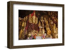 Shwe Umin Pagoda Paya, Buddha Images Inside the Limestone Gold Buddha Caves, Pindaya-Stephen Studd-Framed Photographic Print