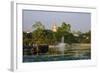 Shwedagon, Kan Daw Gyi Lake and Park, Old City, Yangon (Rangoon), Myanmar (Burma), Asia-Nathalie Cuvelier-Framed Photographic Print