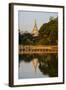 Shwedagon, Kan Daw Gyi Lake and Park, Old City, Yangon (Rangoon), Myanmar (Burma), Asia-Nathalie Cuvelier-Framed Photographic Print