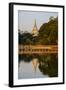 Shwedagon, Kan Daw Gyi Lake and Park, Old City, Yangon (Rangoon), Myanmar (Burma), Asia-Nathalie Cuvelier-Framed Photographic Print