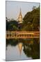 Shwedagon, Kan Daw Gyi Lake and Park, Old City, Yangon (Rangoon), Myanmar (Burma), Asia-Nathalie Cuvelier-Mounted Photographic Print