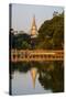 Shwedagon, Kan Daw Gyi Lake and Park, Old City, Yangon (Rangoon), Myanmar (Burma), Asia-Nathalie Cuvelier-Stretched Canvas