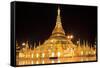 Shwedagon Pagoda at Night (Panorama), Rangon,Myanmar-lkunl-Framed Stretched Canvas