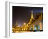 Shwedagon Pagoda at Night Yangon,Myanmar-lkunl-Framed Photographic Print