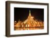 Shwedagon Pagoda at Night, Yangon,Myanmar-lkunl-Framed Photographic Print