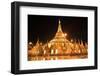 Shwedagon Pagoda at Night, Yangon,Myanmar-lkunl-Framed Photographic Print