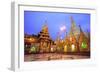 Shwedagon Pagoda at Twilight, Yangon,Myanmar-lkunl-Framed Photographic Print