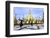 Shwedagon Pagoda in Yangon, Myanmar at Early-Morning. it is known as Shwedagon Zedi Daw, Great Dago-Richard Yoshida-Framed Photographic Print