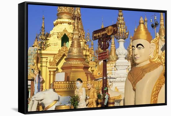 Shwedagon Pagoda, Yangon (Rangoon), Myanmar (Burma), Asia-Richard Cummins-Framed Stretched Canvas