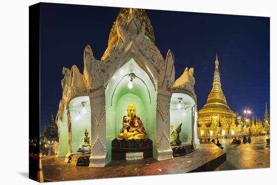 Shwedagon Paya at Dusk-Jon Hicks-Stretched Canvas