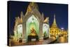 Shwedagon Paya at Dusk-Jon Hicks-Stretched Canvas