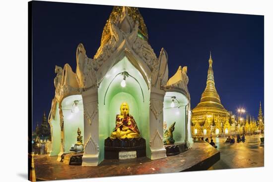 Shwedagon Paya at Dusk-Jon Hicks-Stretched Canvas