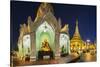 Shwedagon Paya at Dusk-Jon Hicks-Stretched Canvas