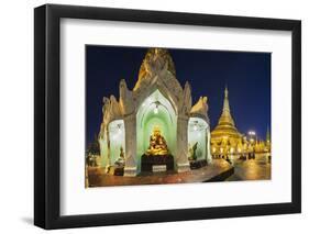 Shwedagon Paya at Dusk-Jon Hicks-Framed Photographic Print