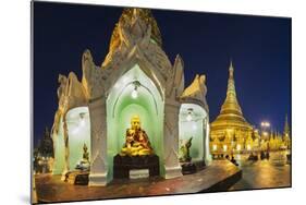 Shwedagon Paya at Dusk-Jon Hicks-Mounted Photographic Print