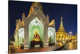 Shwedagon Paya at Dusk-Jon Hicks-Stretched Canvas