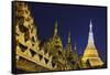 Shwedagon Paya at Night-Jon Hicks-Framed Stretched Canvas