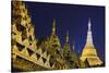 Shwedagon Paya at Night-Jon Hicks-Stretched Canvas