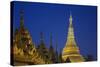 Shwedagon Paya at Night-Jon Hicks-Stretched Canvas