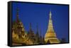 Shwedagon Paya at Night-Jon Hicks-Framed Stretched Canvas
