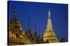 Shwedagon Paya at Night-Jon Hicks-Stretched Canvas