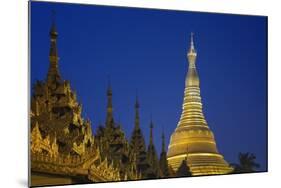 Shwedagon Paya at Night-Jon Hicks-Mounted Photographic Print