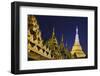 Shwedagon Paya at Night-Jon Hicks-Framed Photographic Print