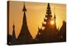 Shwedagon Paya at Sunset-Jon Hicks-Stretched Canvas