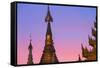 Shwedagon Paya at Sunset-Jon Hicks-Framed Stretched Canvas