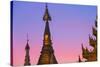 Shwedagon Paya at Sunset-Jon Hicks-Stretched Canvas