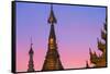 Shwedagon Paya at Sunset-Jon Hicks-Framed Stretched Canvas