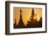 Shwedagon Paya at Sunset-Jon Hicks-Framed Photographic Print