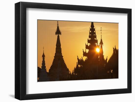 Shwedagon Paya at Sunset-Jon Hicks-Framed Photographic Print
