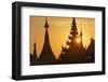 Shwedagon Paya at Sunset-Jon Hicks-Framed Photographic Print