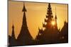 Shwedagon Paya at Sunset-Jon Hicks-Mounted Photographic Print