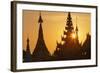 Shwedagon Paya at Sunset-Jon Hicks-Framed Photographic Print