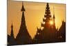 Shwedagon Paya at Sunset-Jon Hicks-Mounted Photographic Print