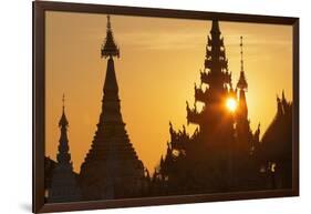 Shwedagon Paya at Sunset-Jon Hicks-Framed Photographic Print