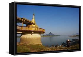 Shweyinhmyaw Pagoda and Temple, Hpa-An, Karen State, Myanmar (Burma), Asia-Tuul-Framed Stretched Canvas