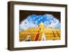 Shwezigon Pagoda,Bagan, Myanmar-lkunl-Framed Photographic Print