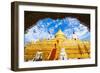 Shwezigon Pagoda,Bagan, Myanmar-lkunl-Framed Photographic Print