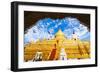 Shwezigon Pagoda,Bagan, Myanmar-lkunl-Framed Photographic Print