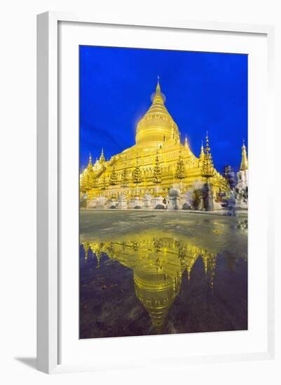 Shwezigon Paya, Bagan (Pagan), Myanmar (Burma), Asia-Christian Kober-Framed Photographic Print